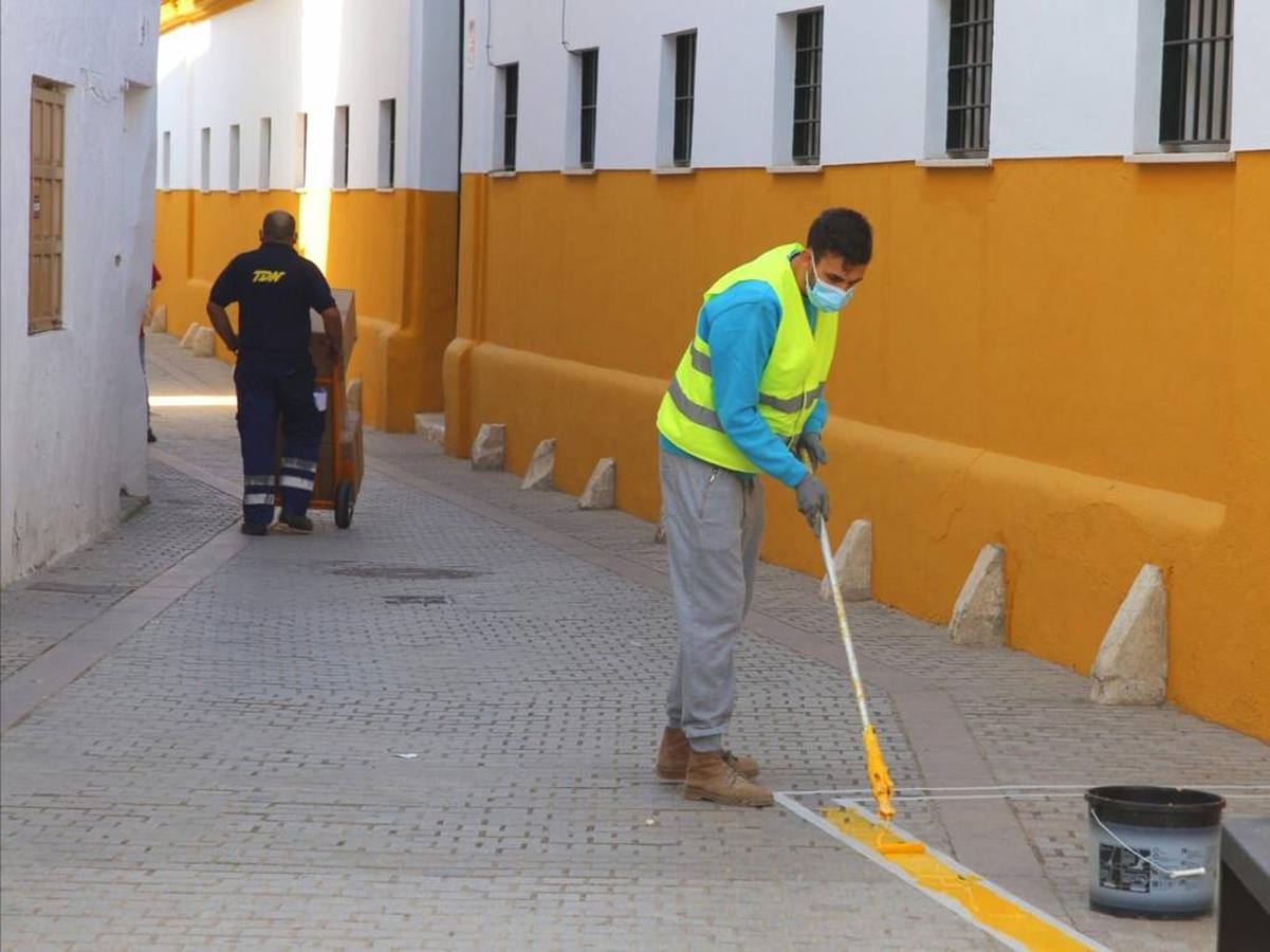 En imágenes, Écija se prepara para el confinamiento perimetral que comienza este jueves