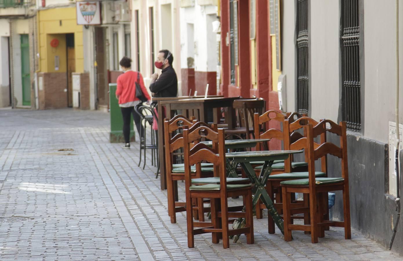 Ambiente en los bares de Sevilla, antes de la puesta en marcha de las nuevas restricciones