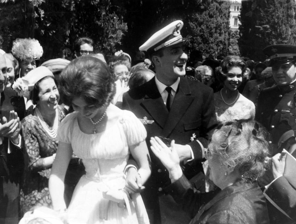 En su boda, en 1962