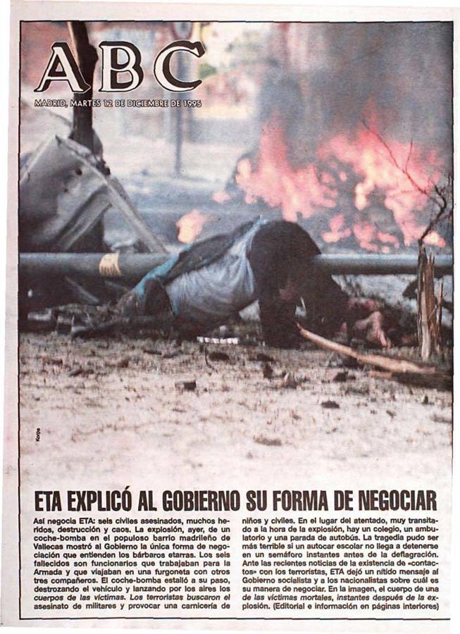 12 de diciembre de 1995: ETA explicó al Gobierno su forma de negociar. 