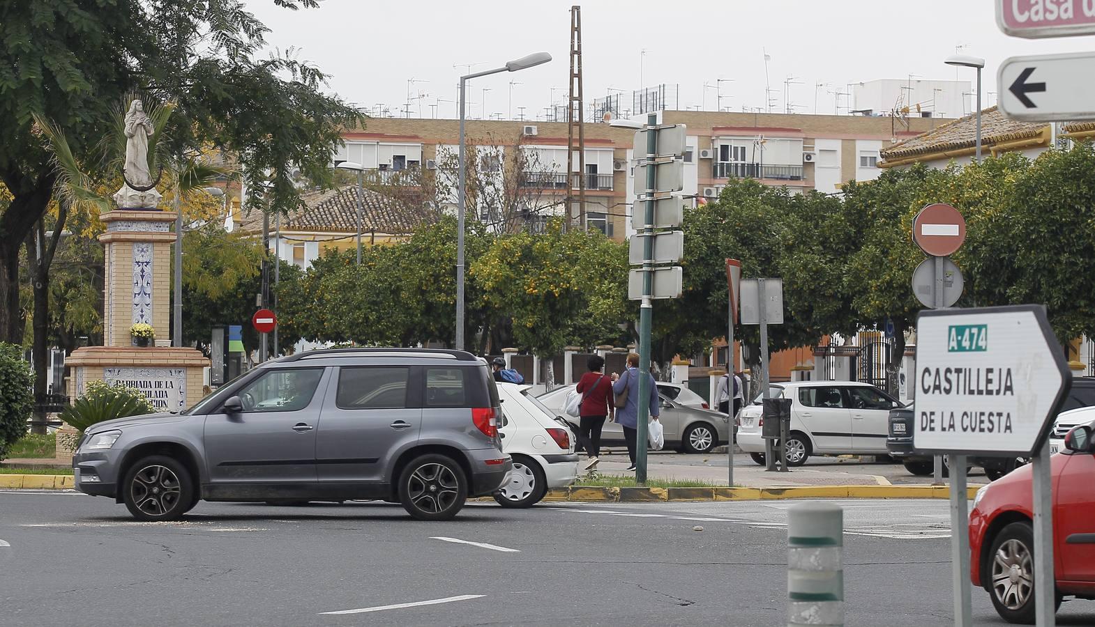 En imágenes, pueblos de Sevilla separados por una calle