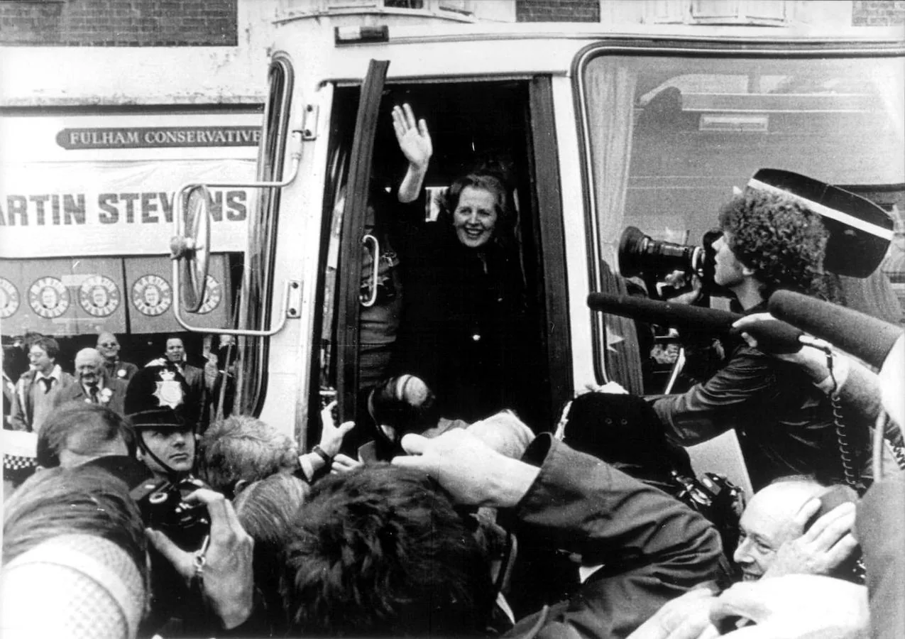 Primer triunfo electoral. Thatcher se impuso en las primeras elecciones a las que se presentó, las de 1979, convirtiéndose en la primera mujer en la historia del Reino Unido en ascender hasta el cargo de primer ministro