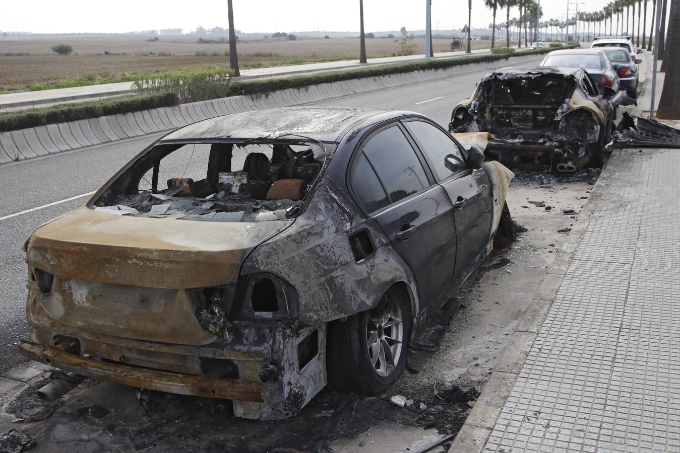 Las imágenes de las narcolanchas junto a la Comandancia de Sevilla