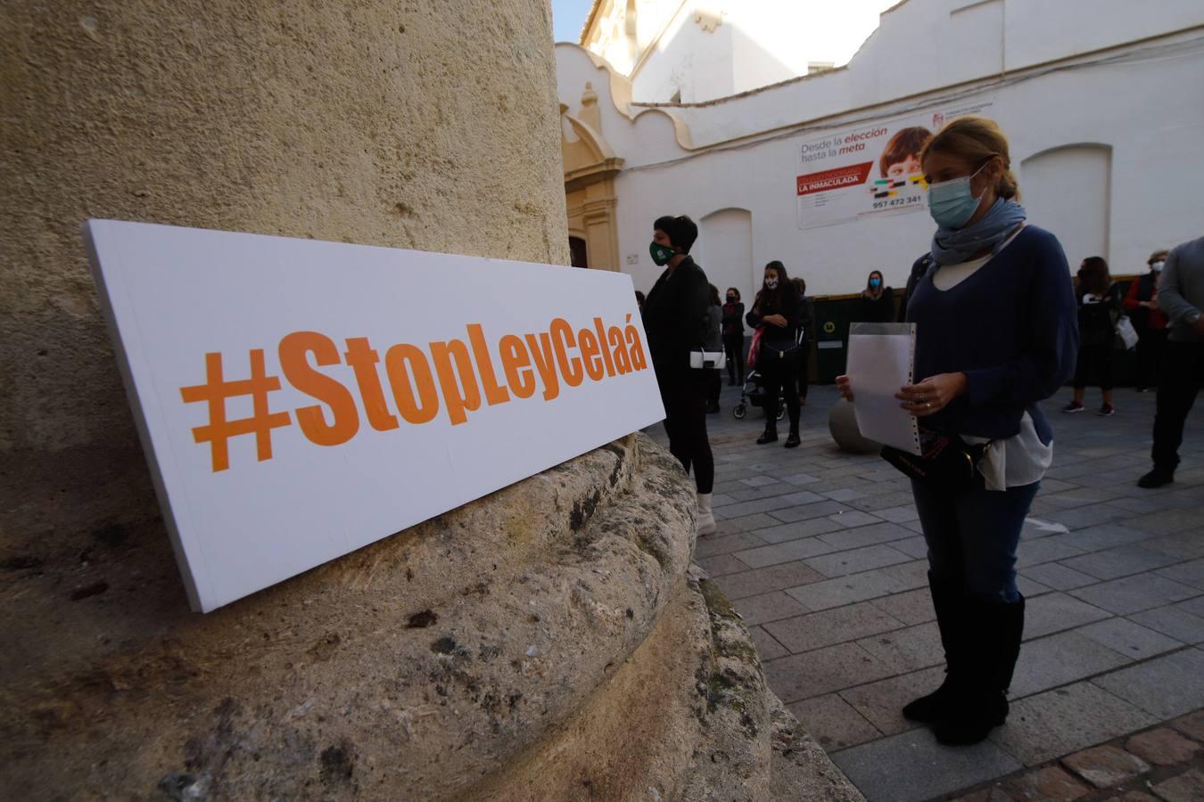 Las protestas contra la Ley Celaá en Córdoba, en imágenes