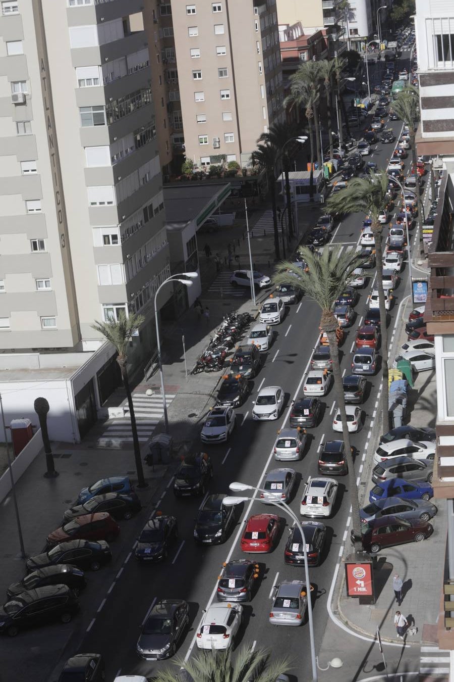 Caravana de vehículos en Cádiz contra «la ley Celaá»