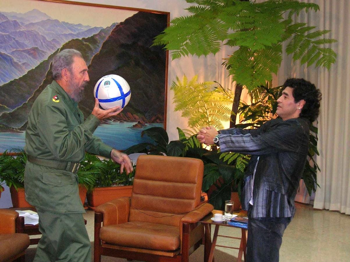 Con Fidel Castro. 