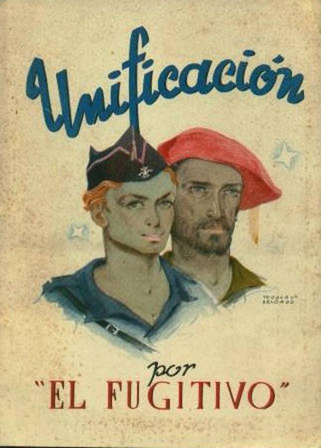 Alineado durante la Guerra Civil con el bando franquista, Delgado realizó portadas para algunas de sus publicaciones propagandísticas. 