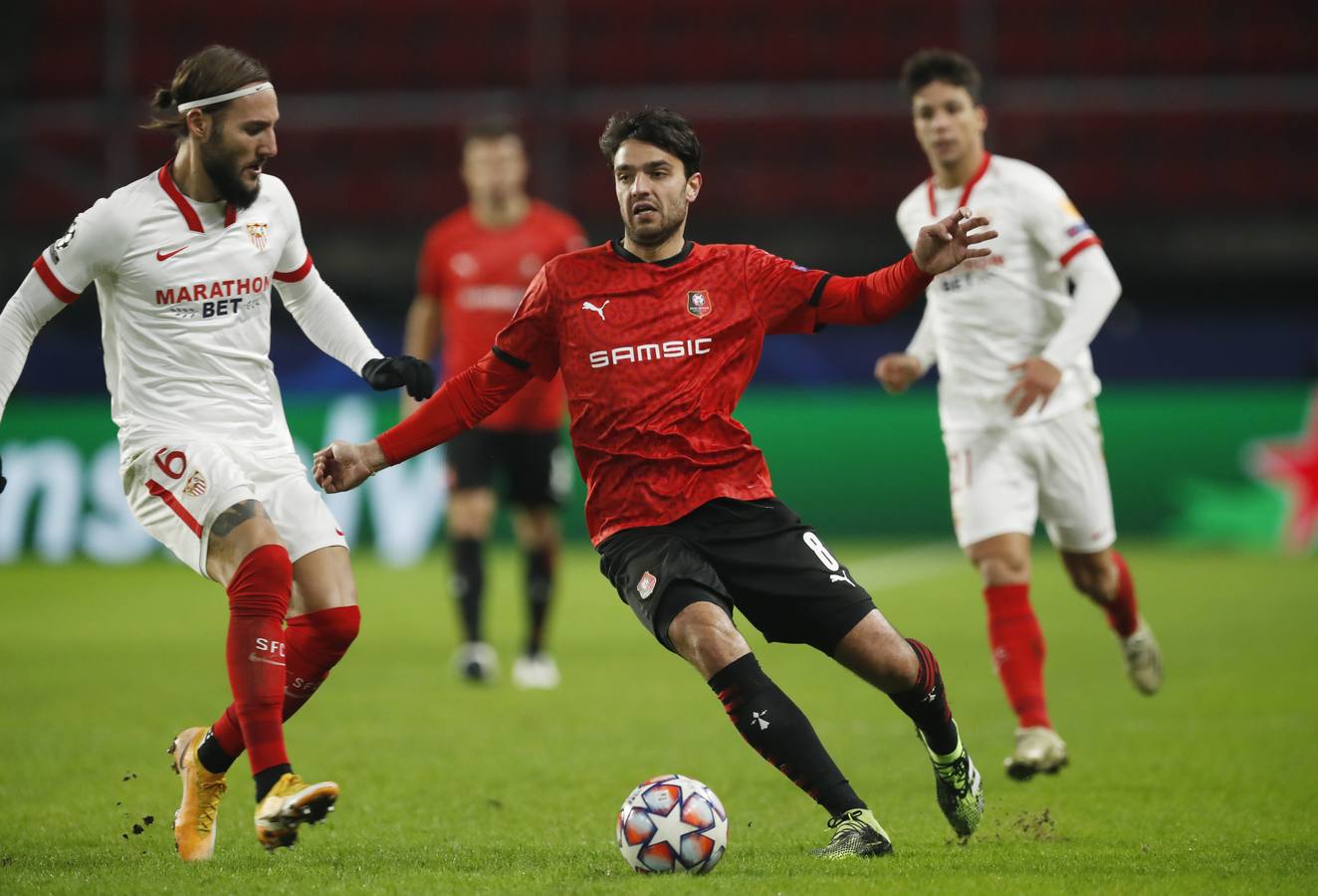 Las mejores imágenes del partido entre el Rennes y el Sevilla