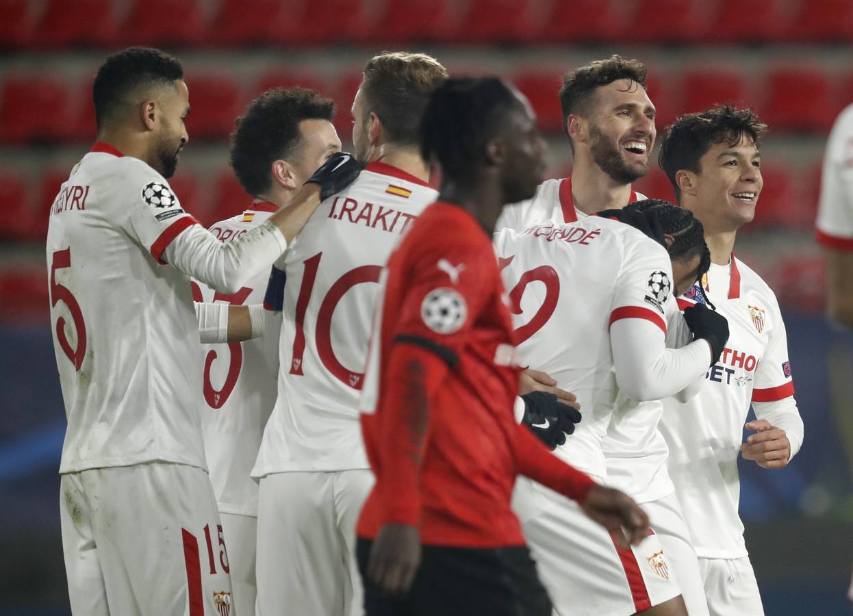 Las mejores imágenes del partido entre el Rennes y el Sevilla