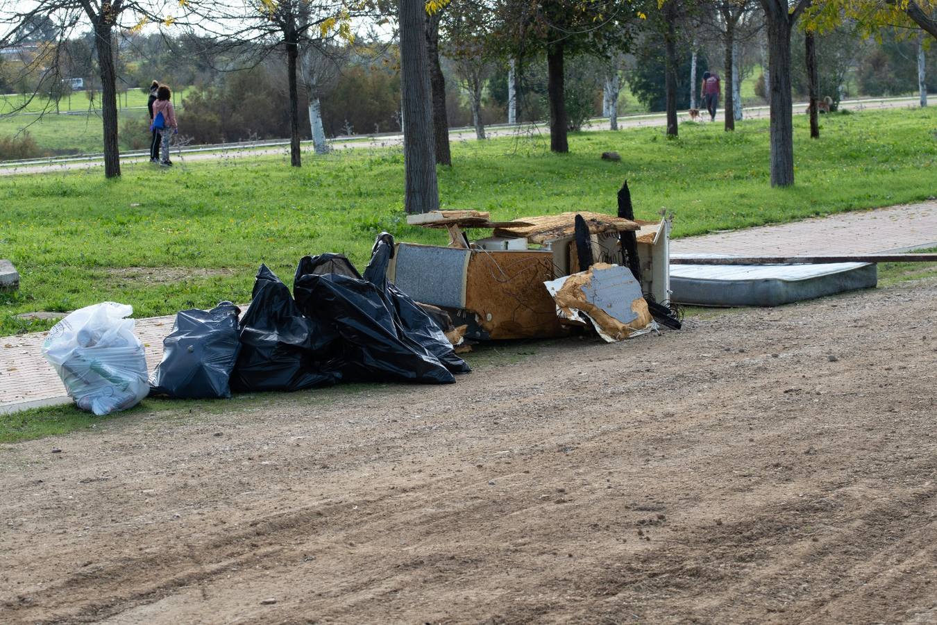 En imágenes, los vecinos de Bellavista limpian los alrededores del Cortijo de Cuarto