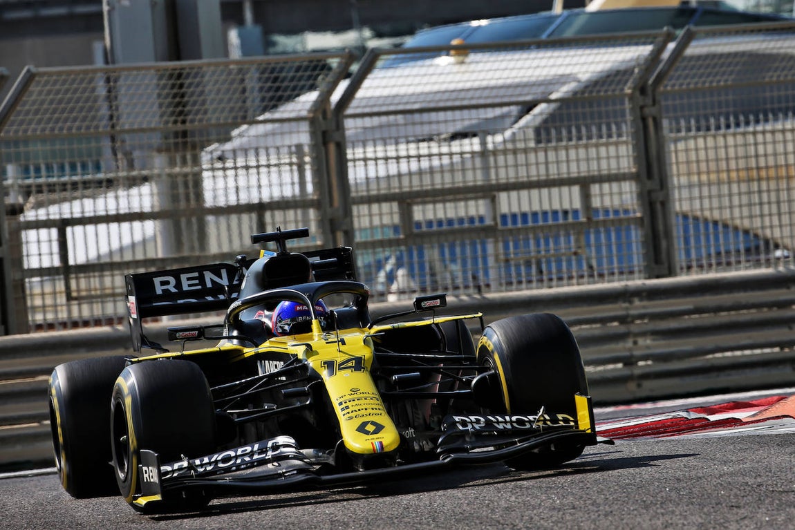 Fórmula 1. Fernando Alonso rodó con el Renault RS20 en Abu Dabi