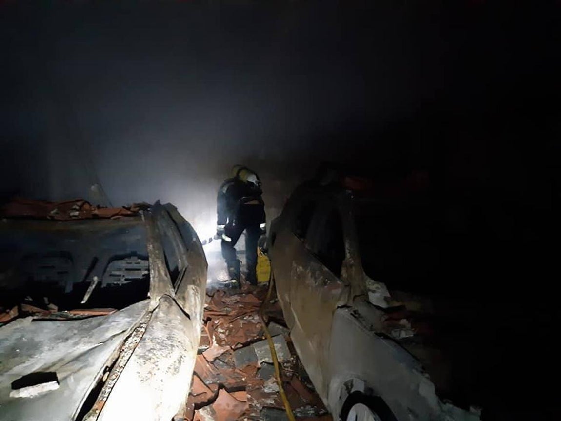 El incendio de la avenida de Francia, en imágenes