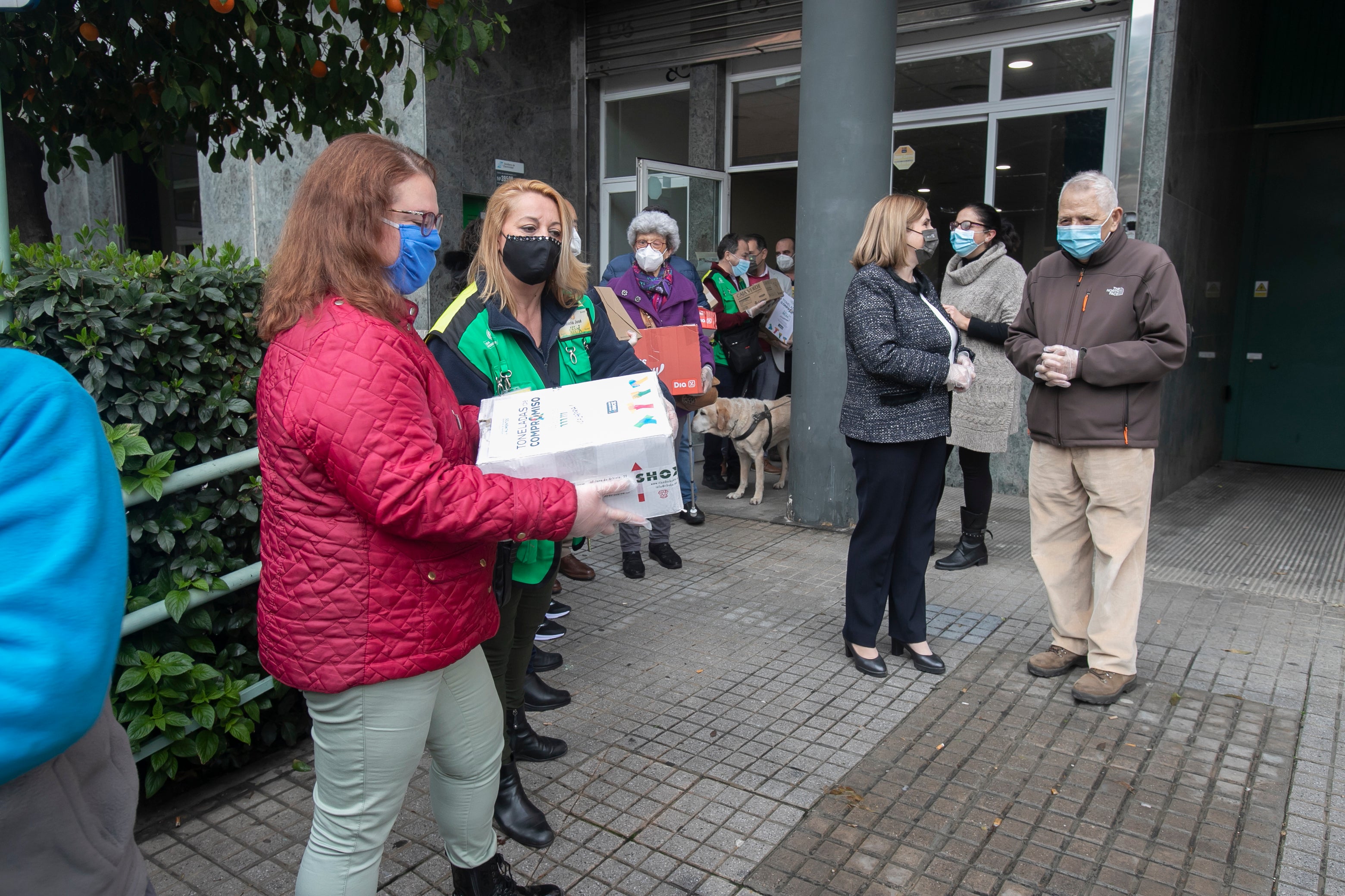 La donación de la ONCE al Banco de Alimentos, en imágenes