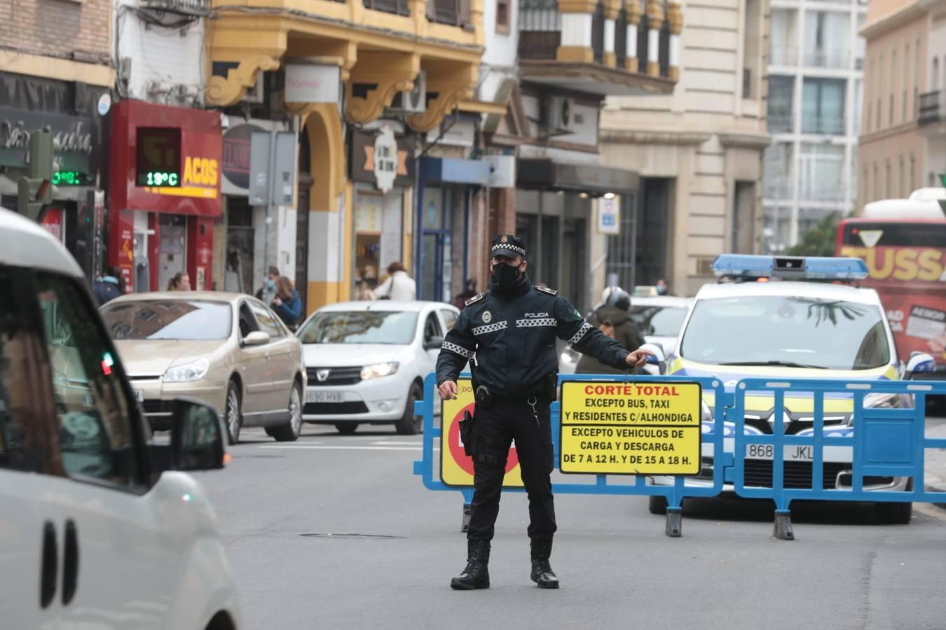 Comienza el plan de tráfico para la Navidad del coronavirus en Sevilla