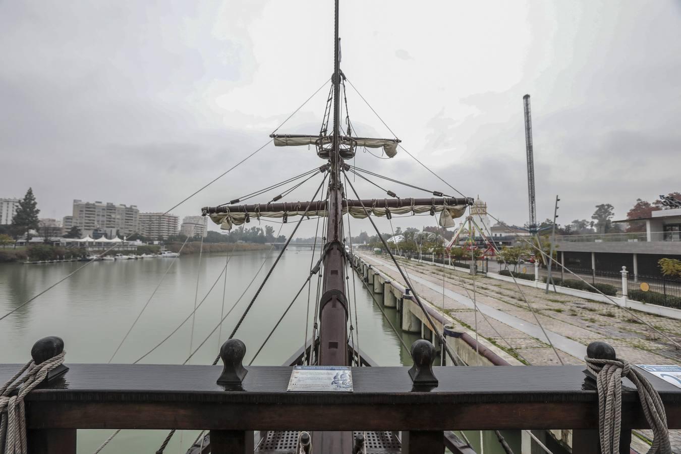 En imágenes, el galeón Andalucía llega a Sevilla