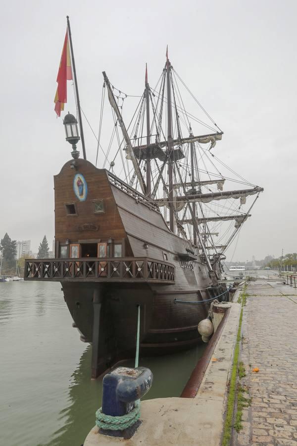 En imágenes, el galeón Andalucía llega a Sevilla