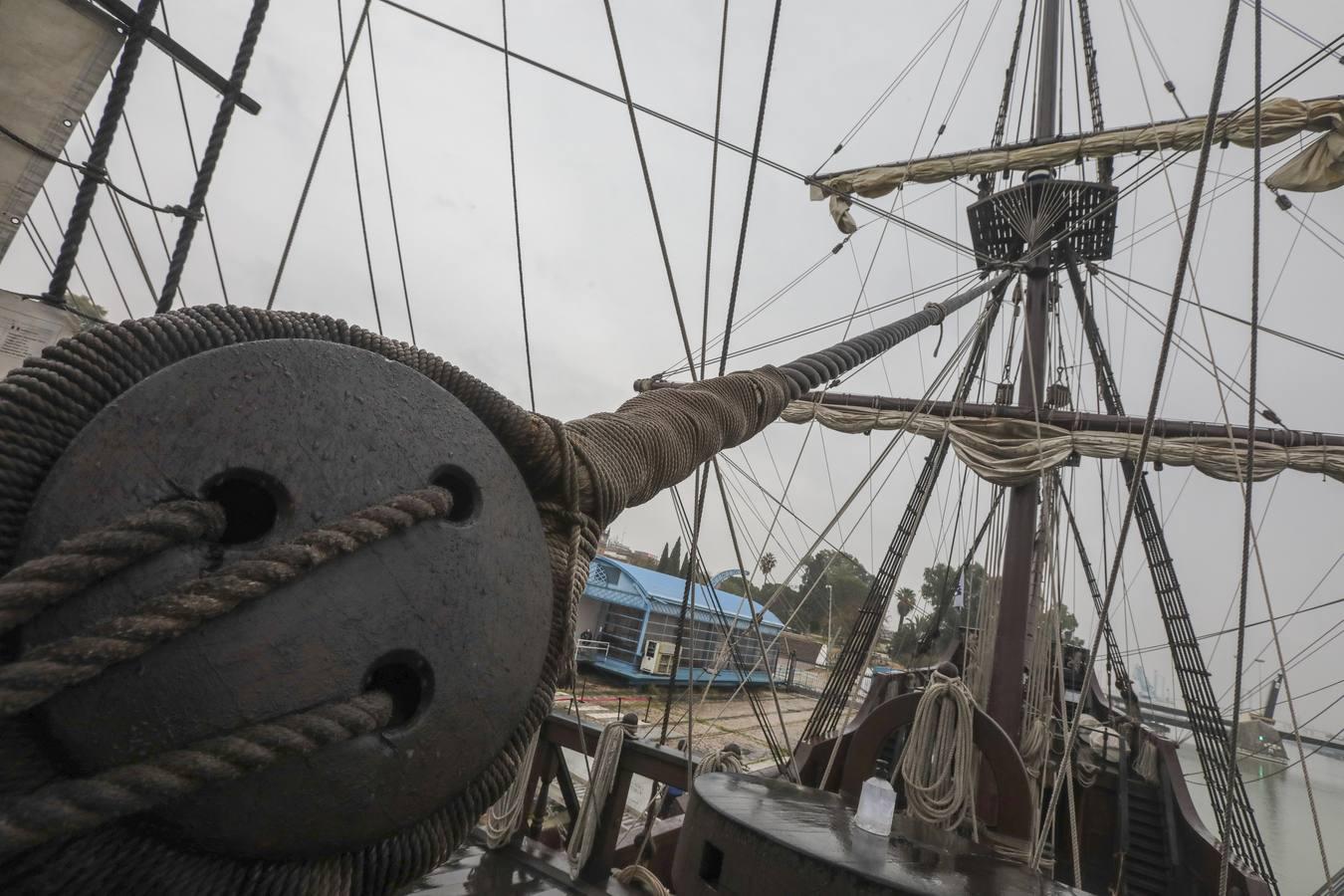 En imágenes, el galeón Andalucía llega a Sevilla