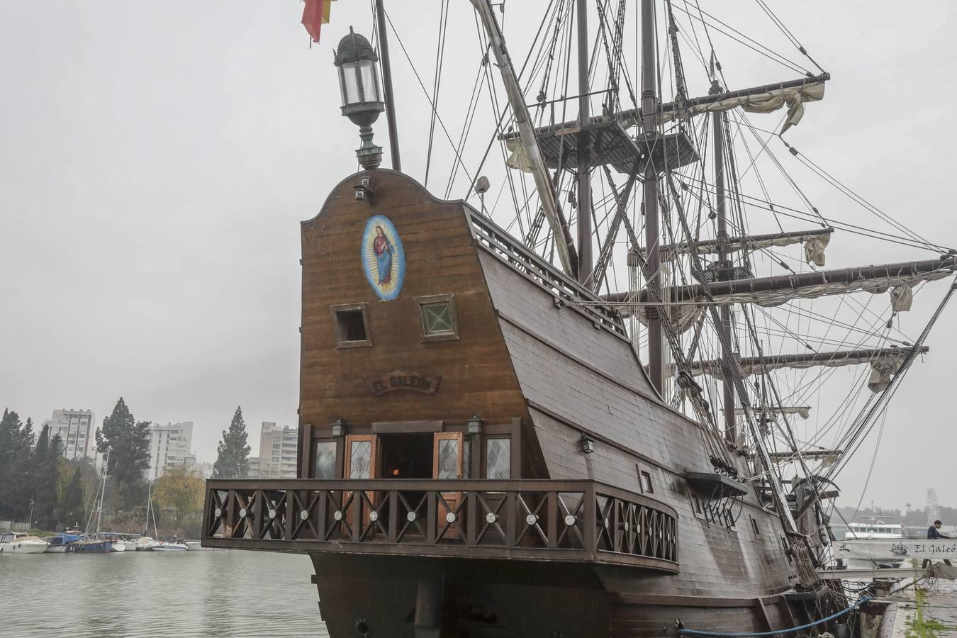 En imágenes, el galeón Andalucía llega a Sevilla