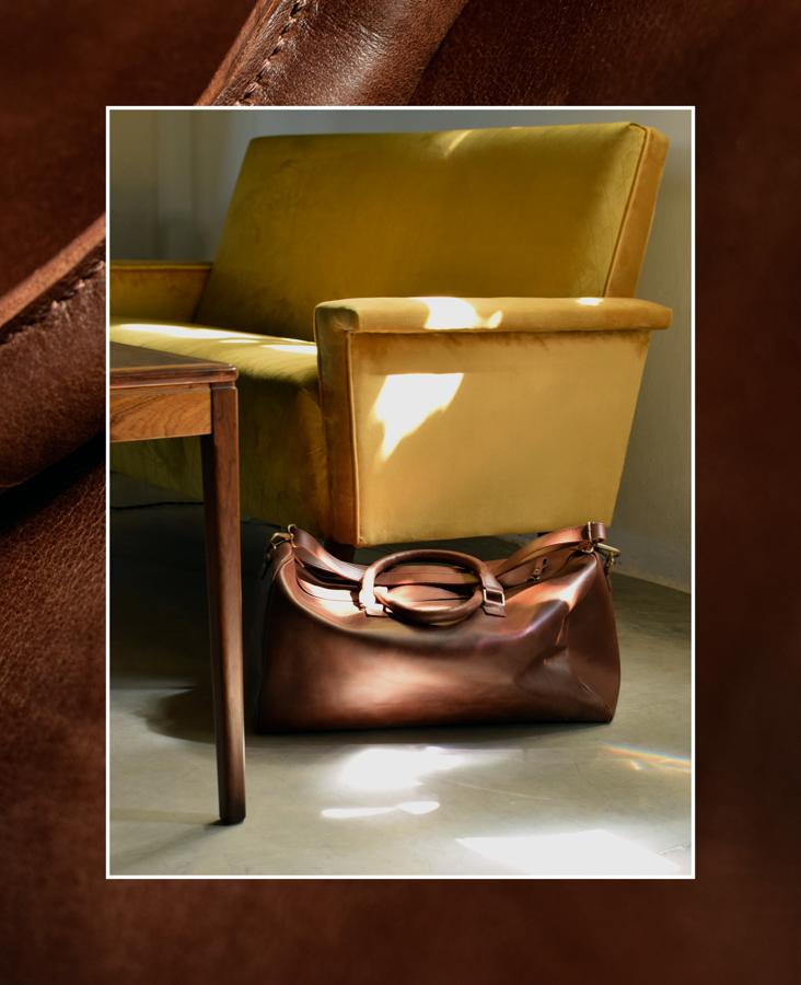 Scotta 1985. Bolsa weekender piel marrón chocolate. Precio: 249€