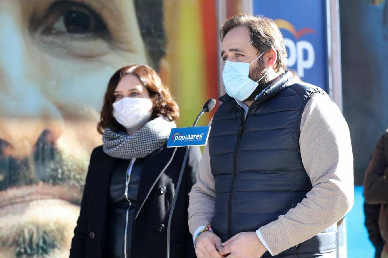 Isabel Díaz Ayuso y el presidente regional del PP, Paco Núñez, de visita por Toledo