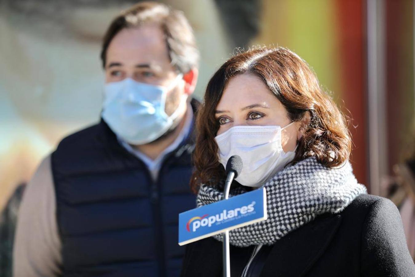 Isabel Díaz Ayuso y el presidente regional del PP, Paco Núñez, de visita por Toledo