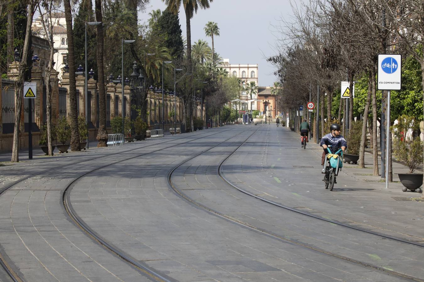 El año 2020 en imágenes: primeros días del estado de alarma en Sevilla