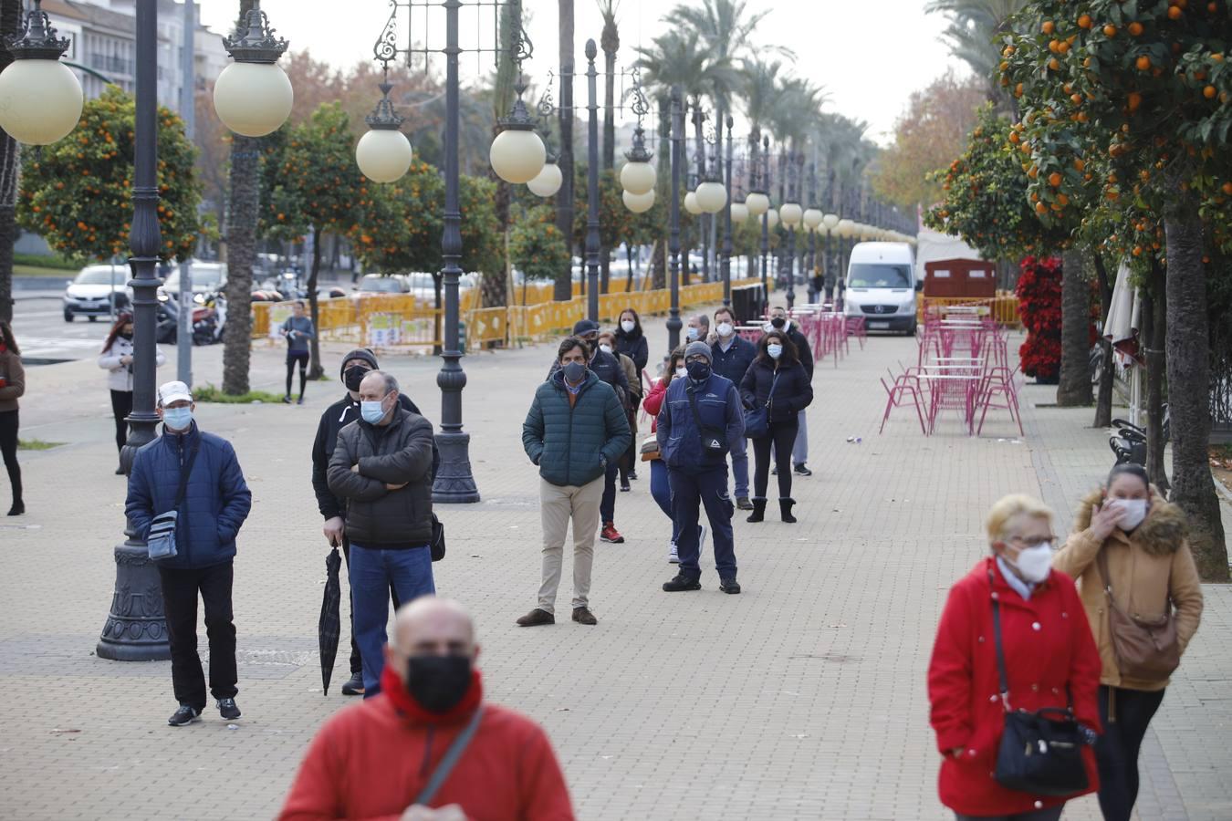 El cribado masivo por coronavirus en el Paseo de la Victoria, en imágenes