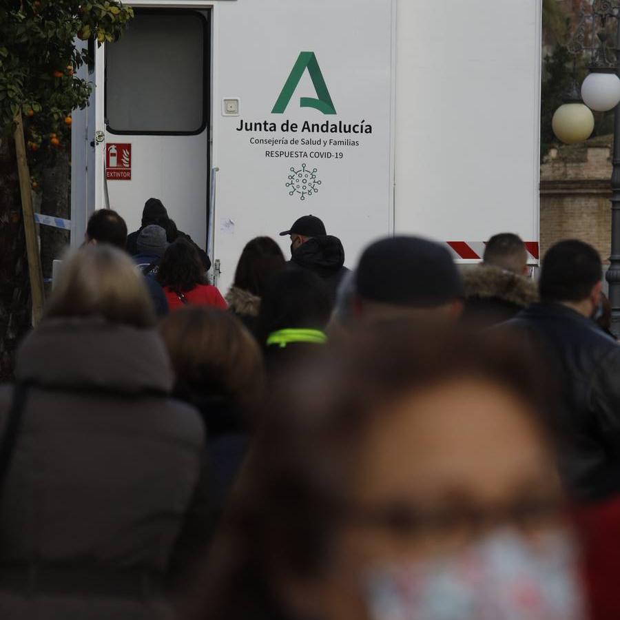 El cribado masivo por coronavirus en el Paseo de la Victoria, en imágenes