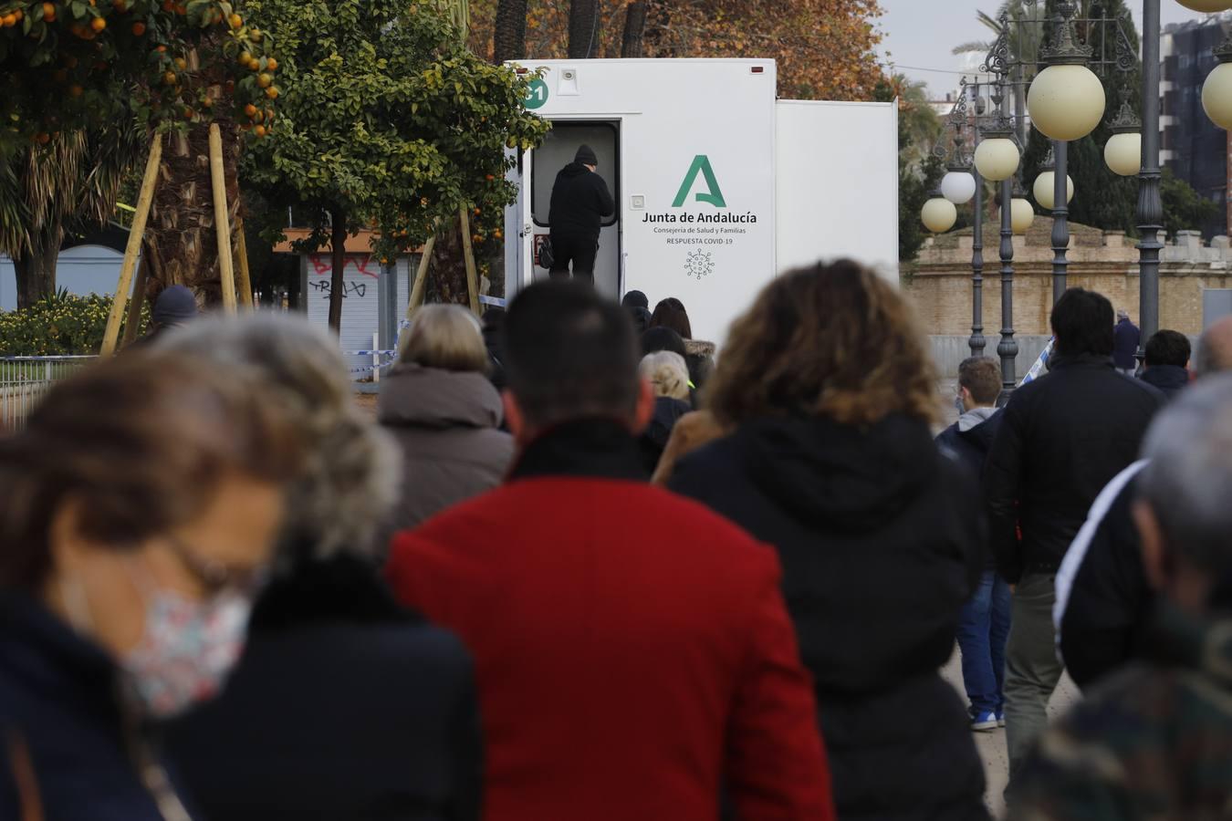 El cribado masivo por coronavirus en el Paseo de la Victoria, en imágenes