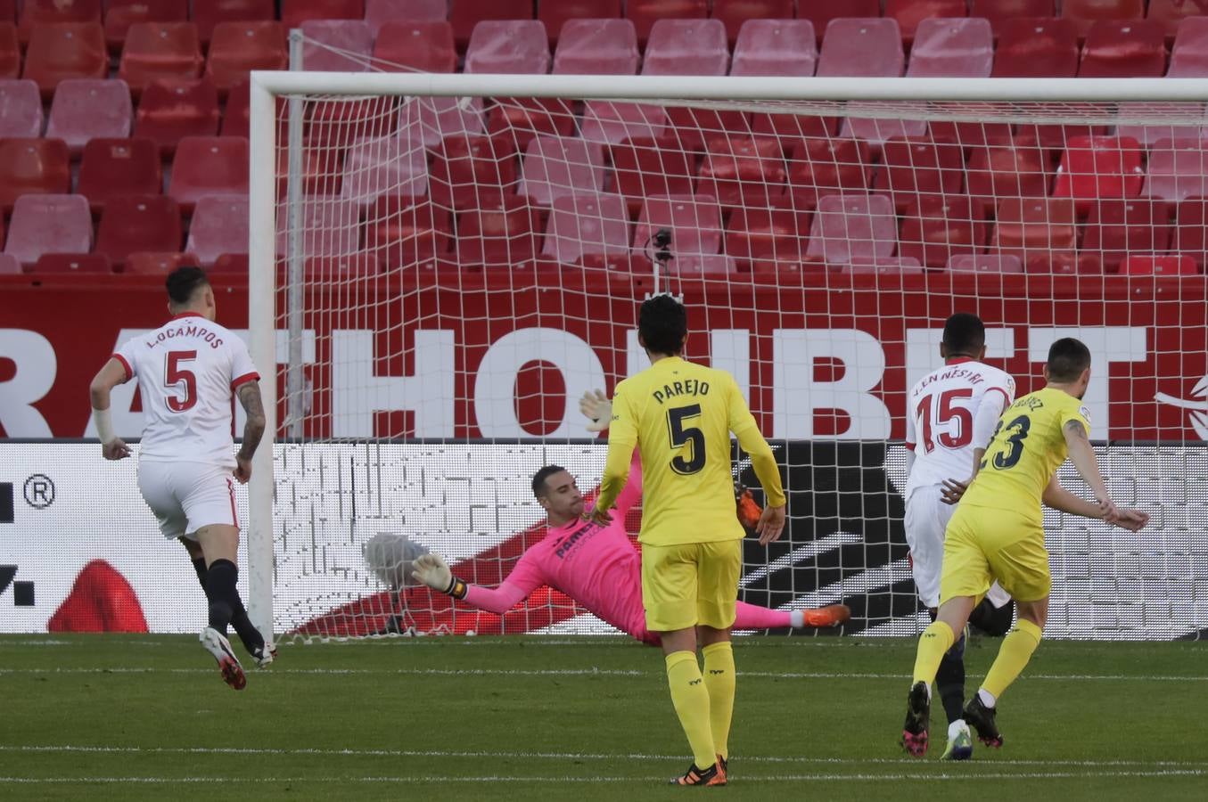 Partido entre el Sevilla y el Villarreal de la 16ª jornada de la LaLiga