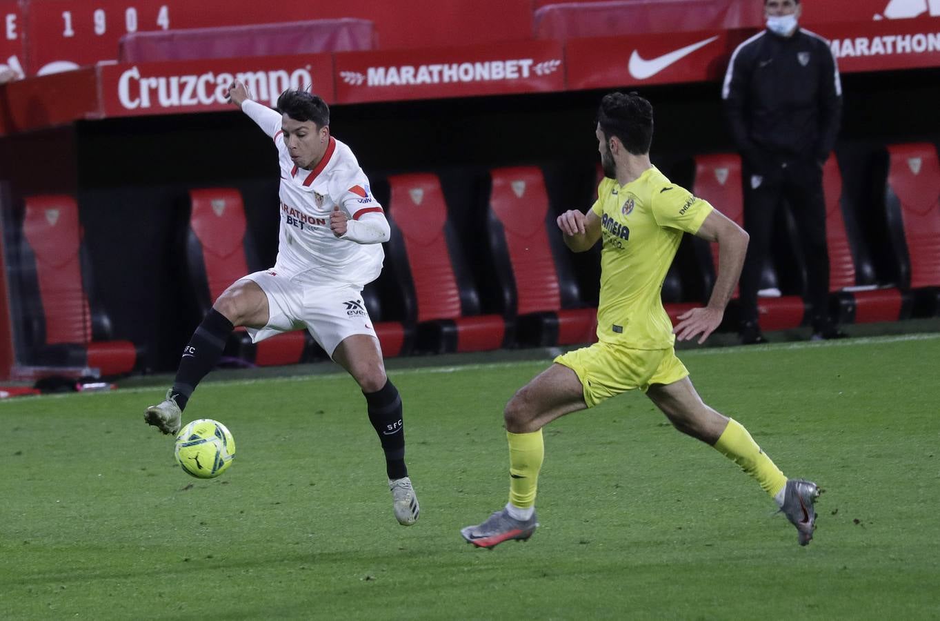 Partido entre el Sevilla y el Villarreal de la 16ª jornada de LaLiga Santander