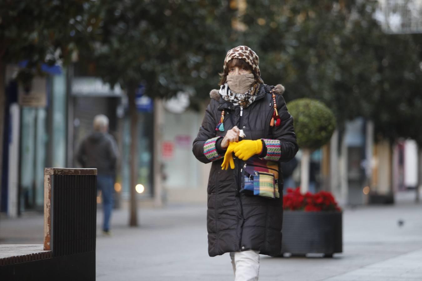 El frío invernal en las calles de Córdoba, en imágenes