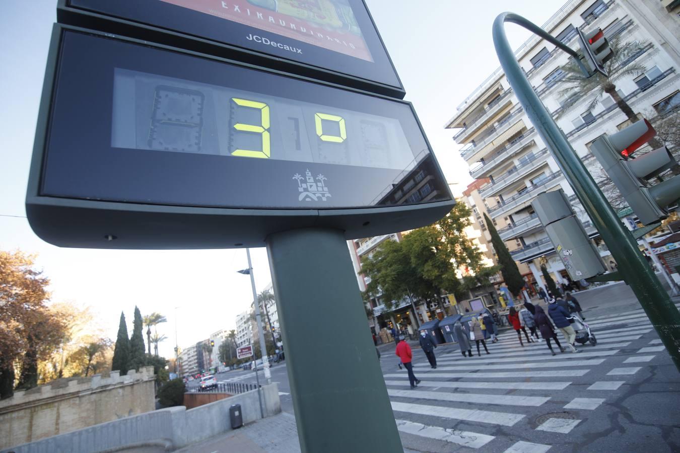 El frío invernal en las calles de Córdoba, en imágenes