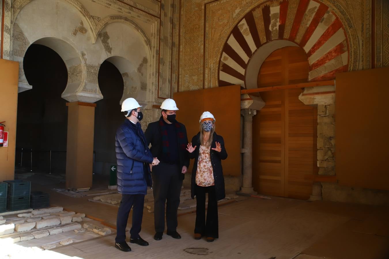 El inicio de las obras en el Salón Rico de Medina Azahara, en imágenes