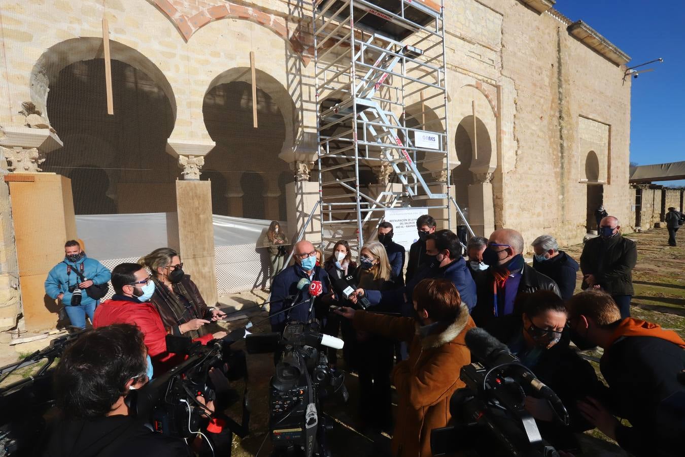 El inicio de las obras en el Salón Rico de Medina Azahara, en imágenes