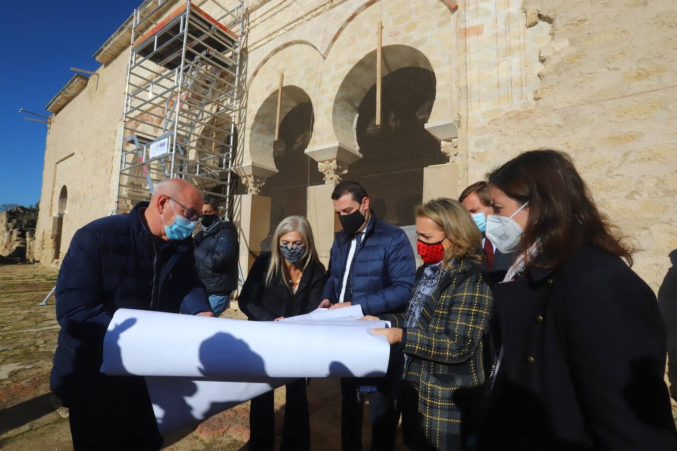 El inicio de las obras en el Salón Rico de Medina Azahara, en imágenes