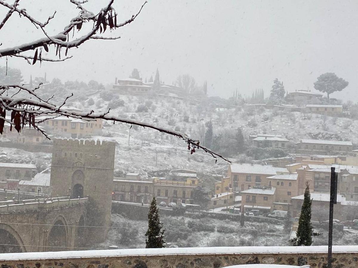 Histórica nevada en Toledo