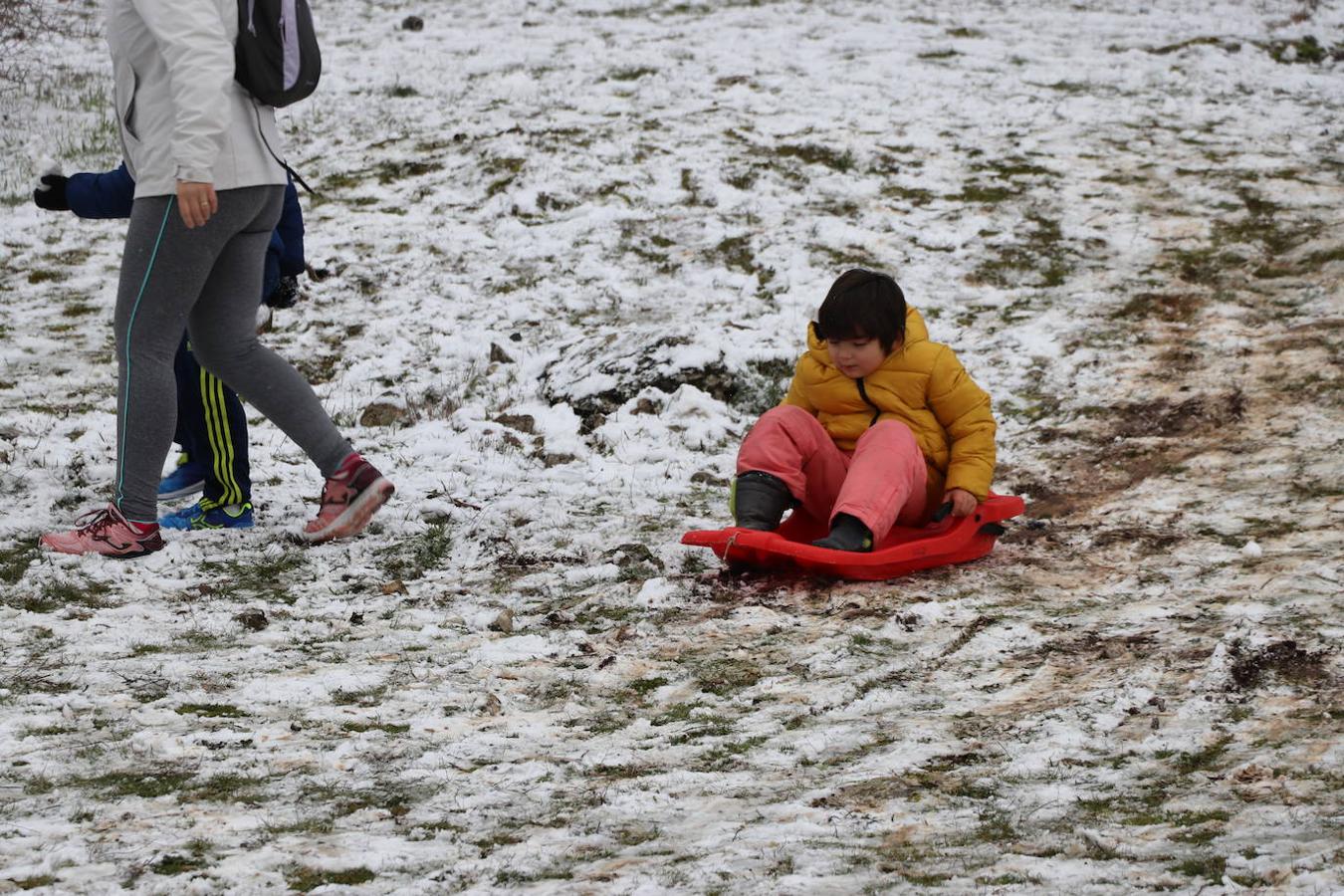 La nieve en la Sierra de Cabra este domingo, en imágenes