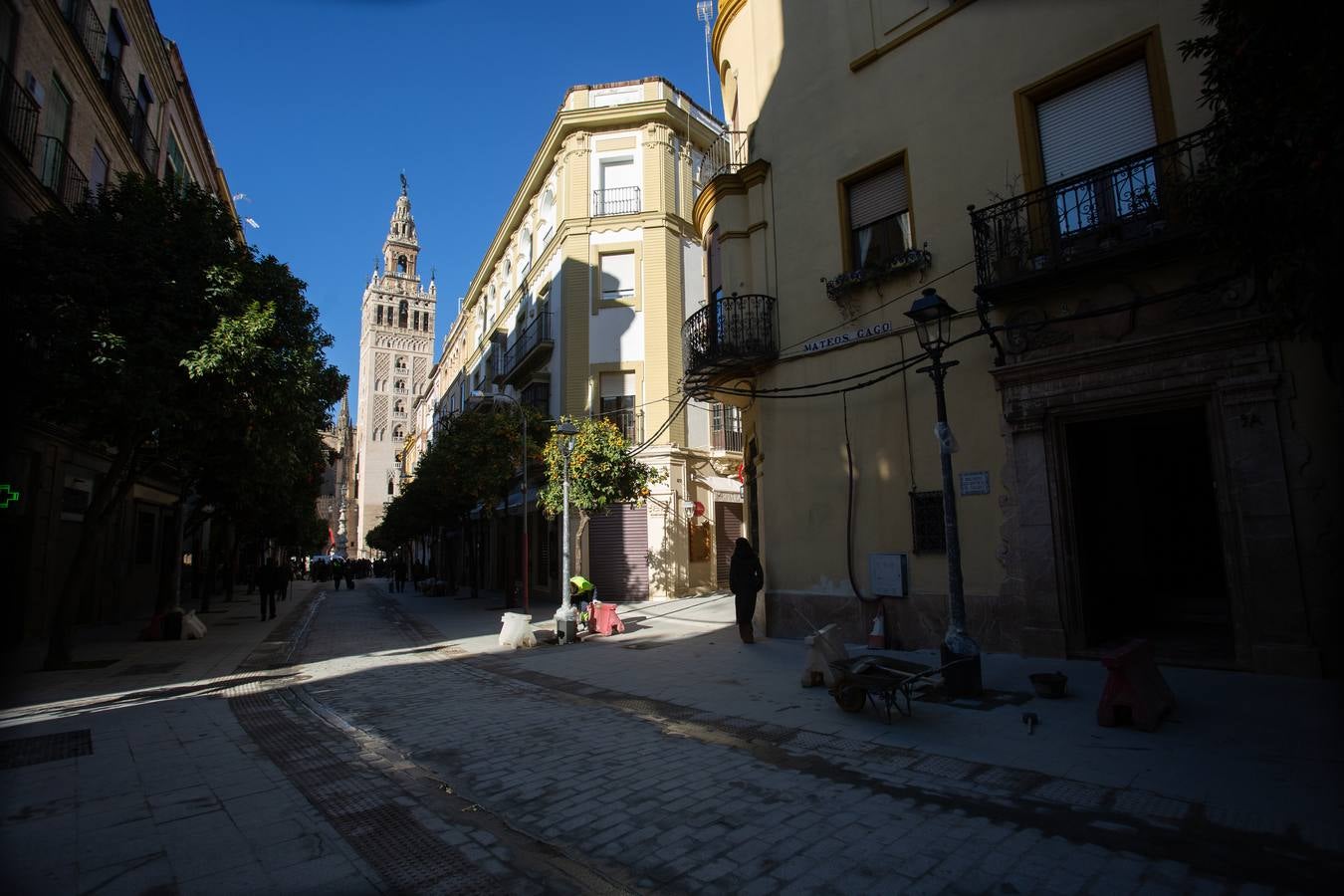 Estado actual de la calle Mateos Gago