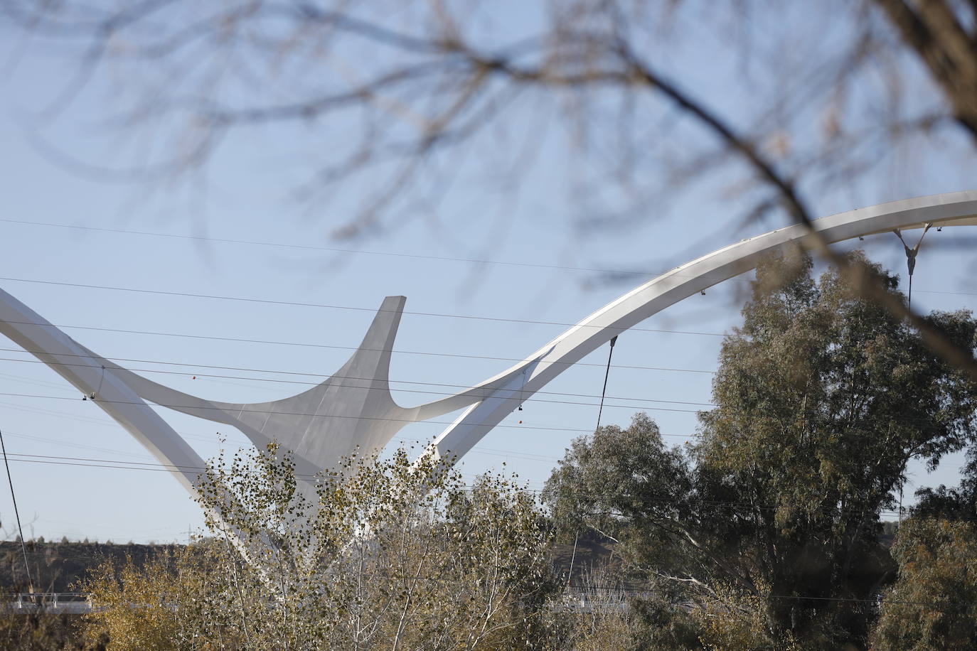 El esbelto aspecto del puente de Ibn Firnás de Córdoba que cumple 10 años, en imágenes