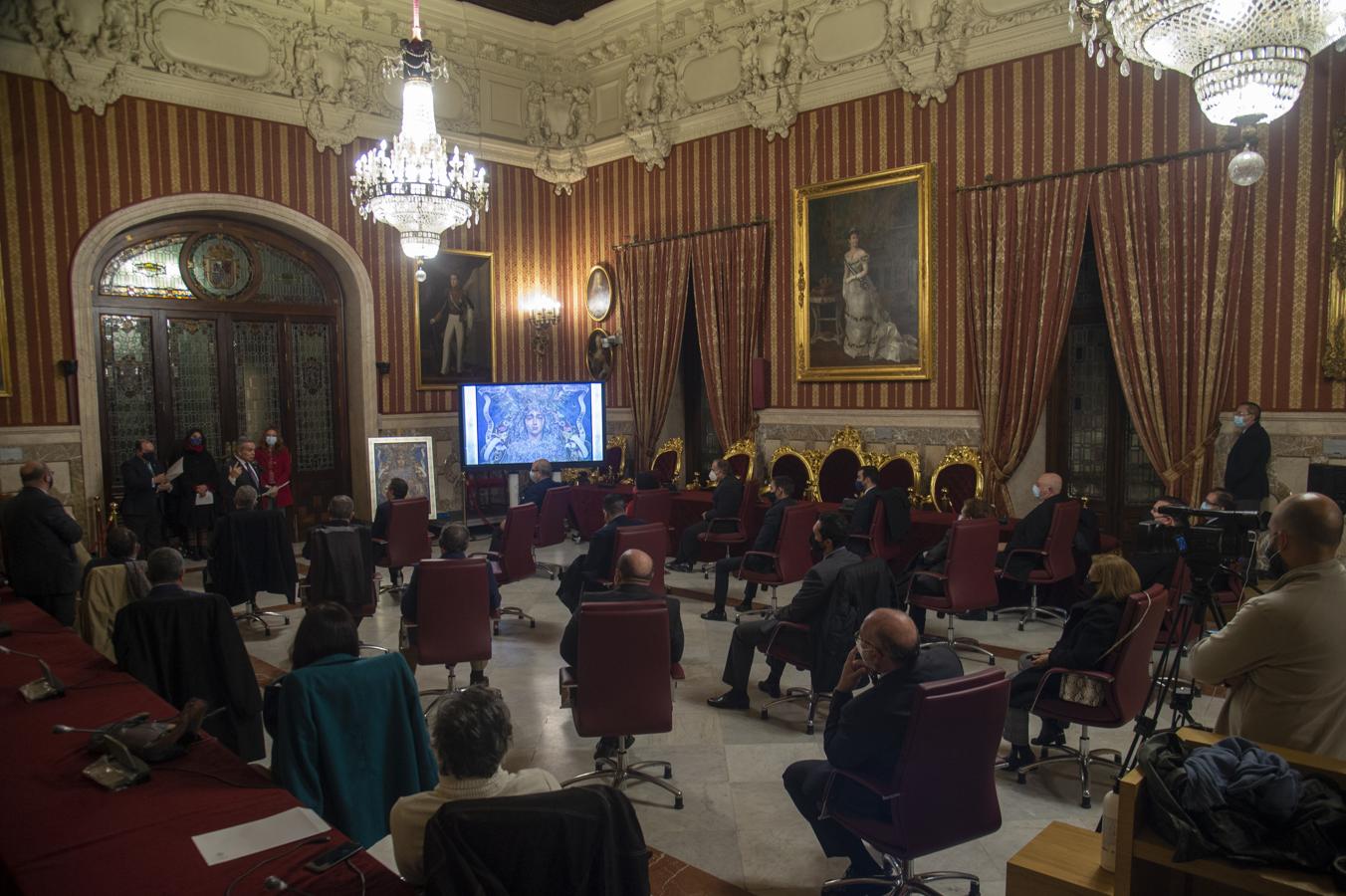 Presentación del cartel del 75 aniversario del título «Sevilla Mariana», obra de Nuria Barrera