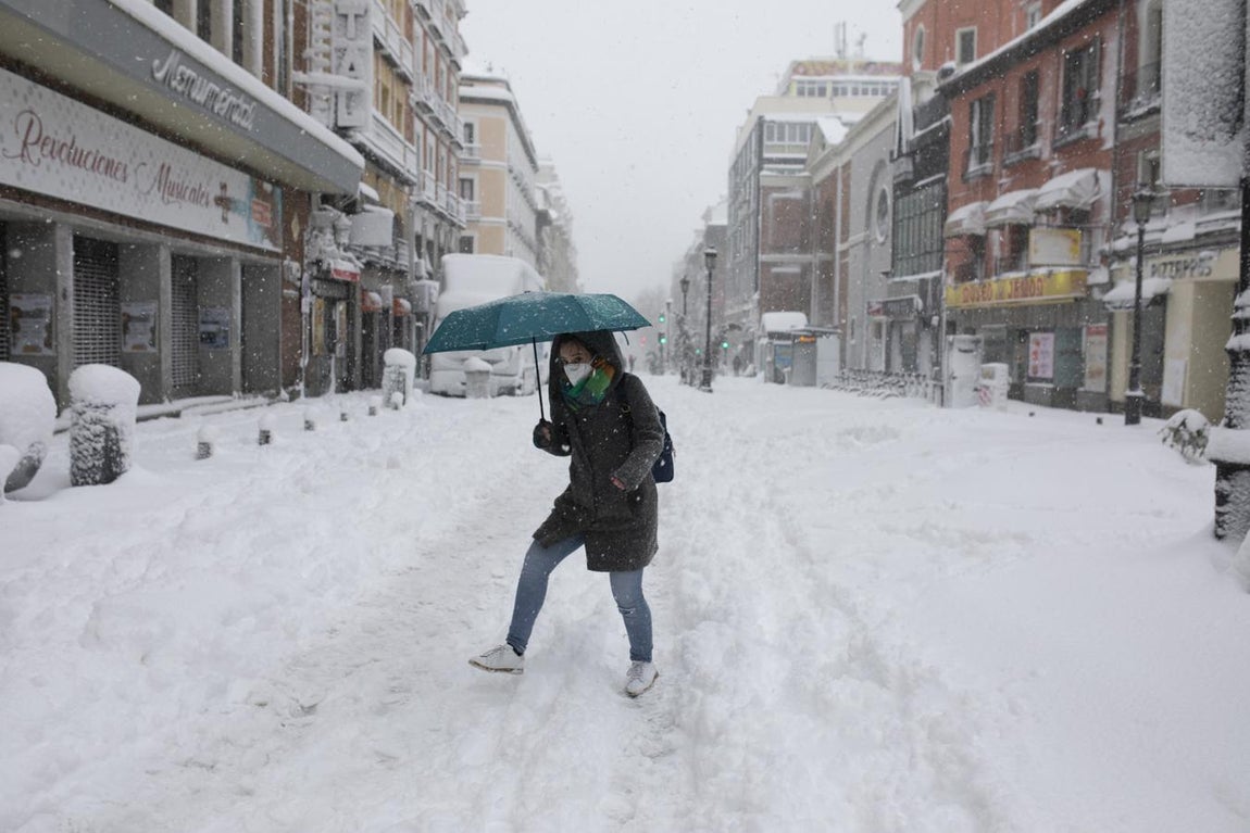 La calle de Atocha, intransitable, el pasado sábado. 