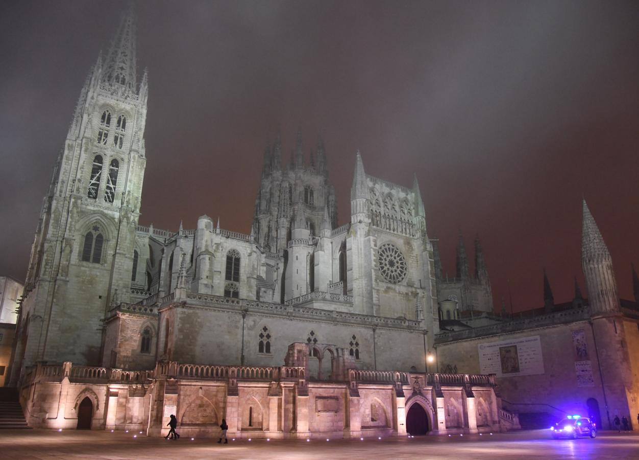 En Burgos, apenas gente por la calle. 