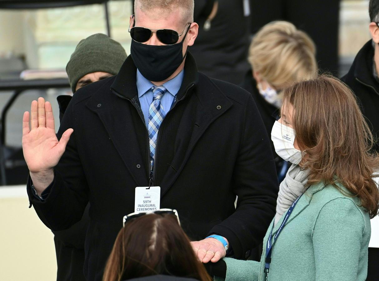 Durante los ensayos, un actor ha hecho de presidente y una actriz como su esposa, y han practicado el juramento de la ceremonia de inauguración. 