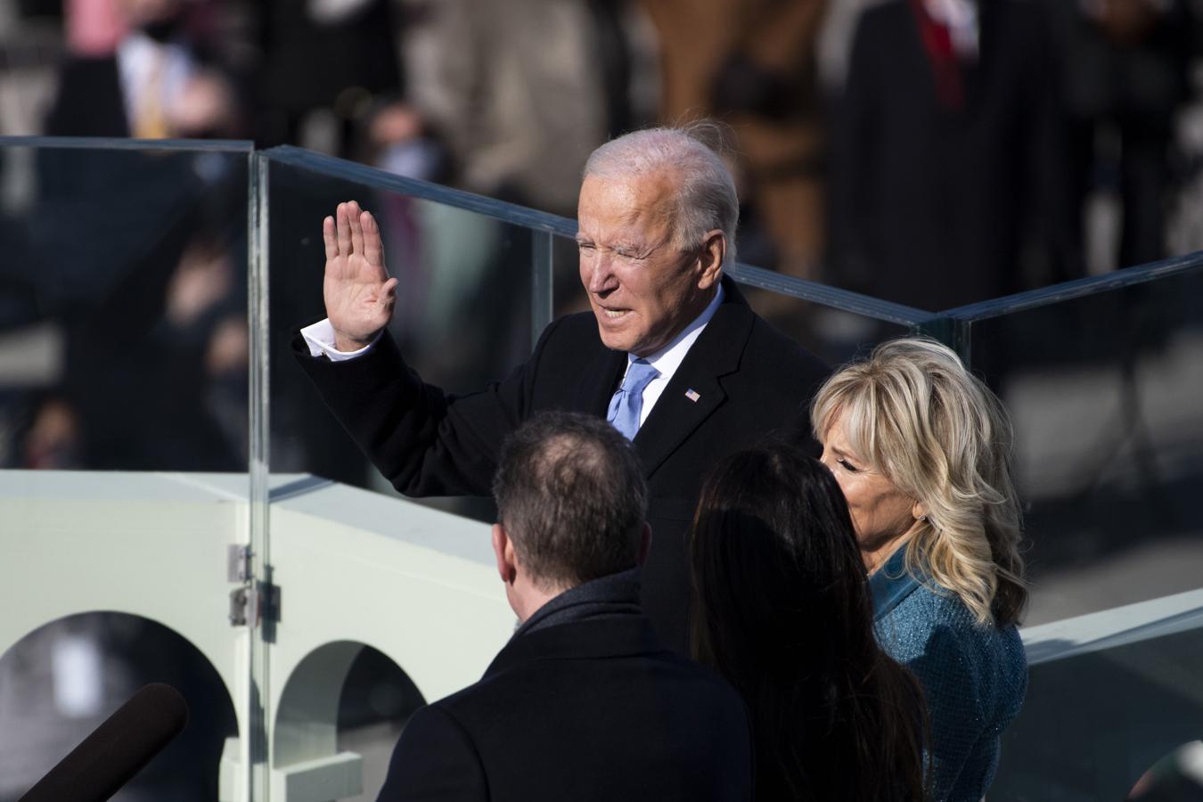 Momento en el que Joe Biden ha jurado como presidente. 