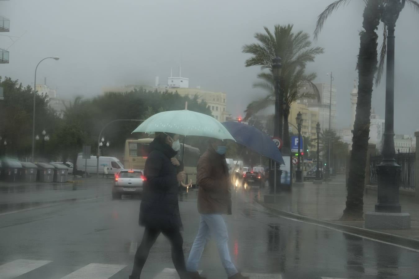 El temporal de lluvia en Cádiz, en imágenes