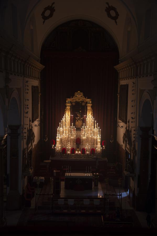 El altar de quinario del Señor de las Penas de San Roque