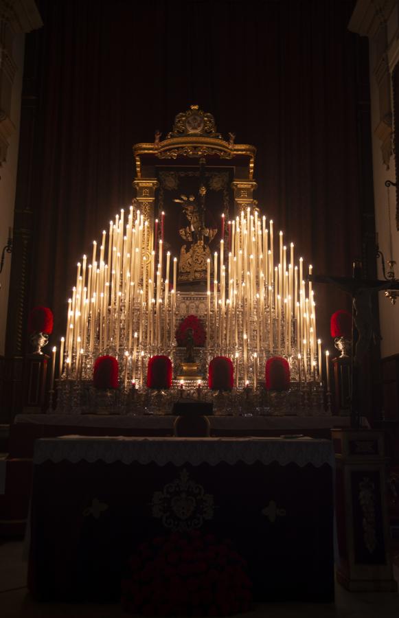 El altar de quinario del Señor de las Penas de San Roque