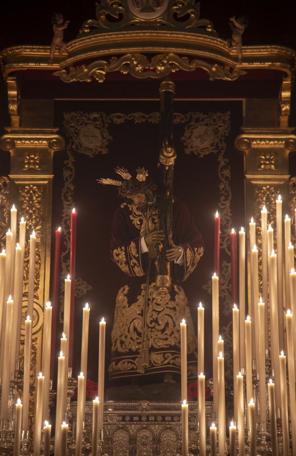 El altar de quinario del Señor de las Penas de San Roque