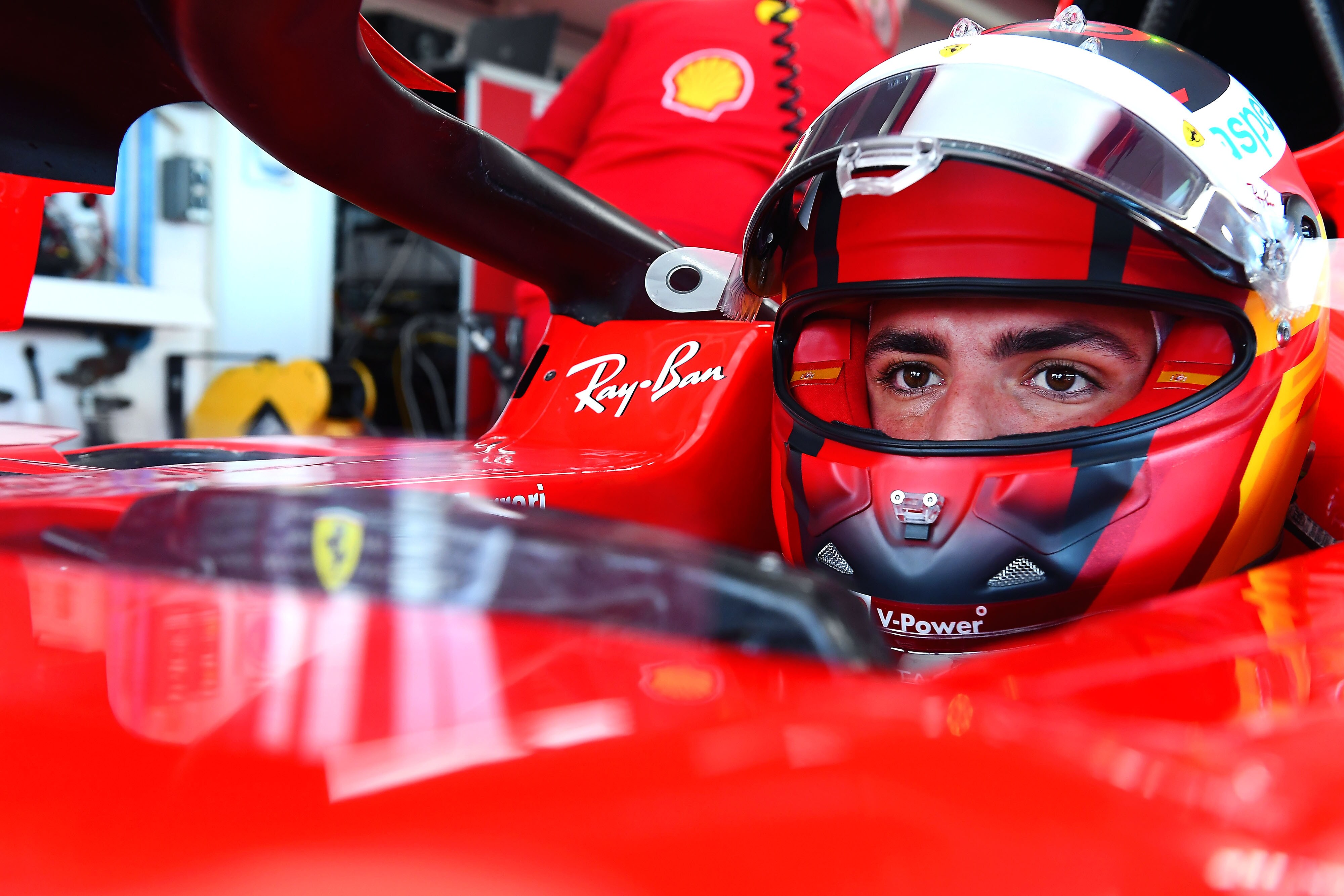 Carlos Sainz rueda por primera vez con un Ferrari